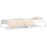 Day Bed without Mattress White 90x190 cm Solid Wood Pine - 45-Degree Angle