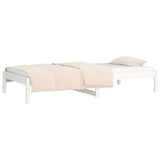 Day Bed without Mattress White 90x190 cm Solid Wood Pine - Rear View