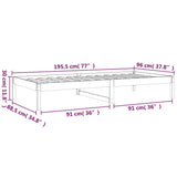 Day Bed without Mattress White 90x190 cm Solid Wood Pine - Extra Image