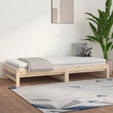 Pull-out Day Bed without Mattress 2x(90x190) cm Solid Wood Pine - Top-Down View