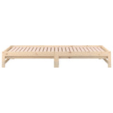 Pull-out Day Bed without Mattress 2x(90x190) cm Solid Wood Pine - Extra Image