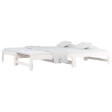 Pull-out Day Bed without Mattress White 2x(90x190) cm