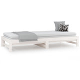 Pull-out Day Bed without Mattress White 2x(90x190) cm