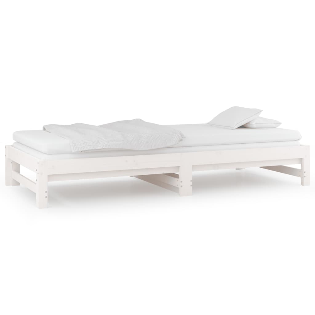 Pull-out Day Bed without Mattress White 2x(90x190) cm