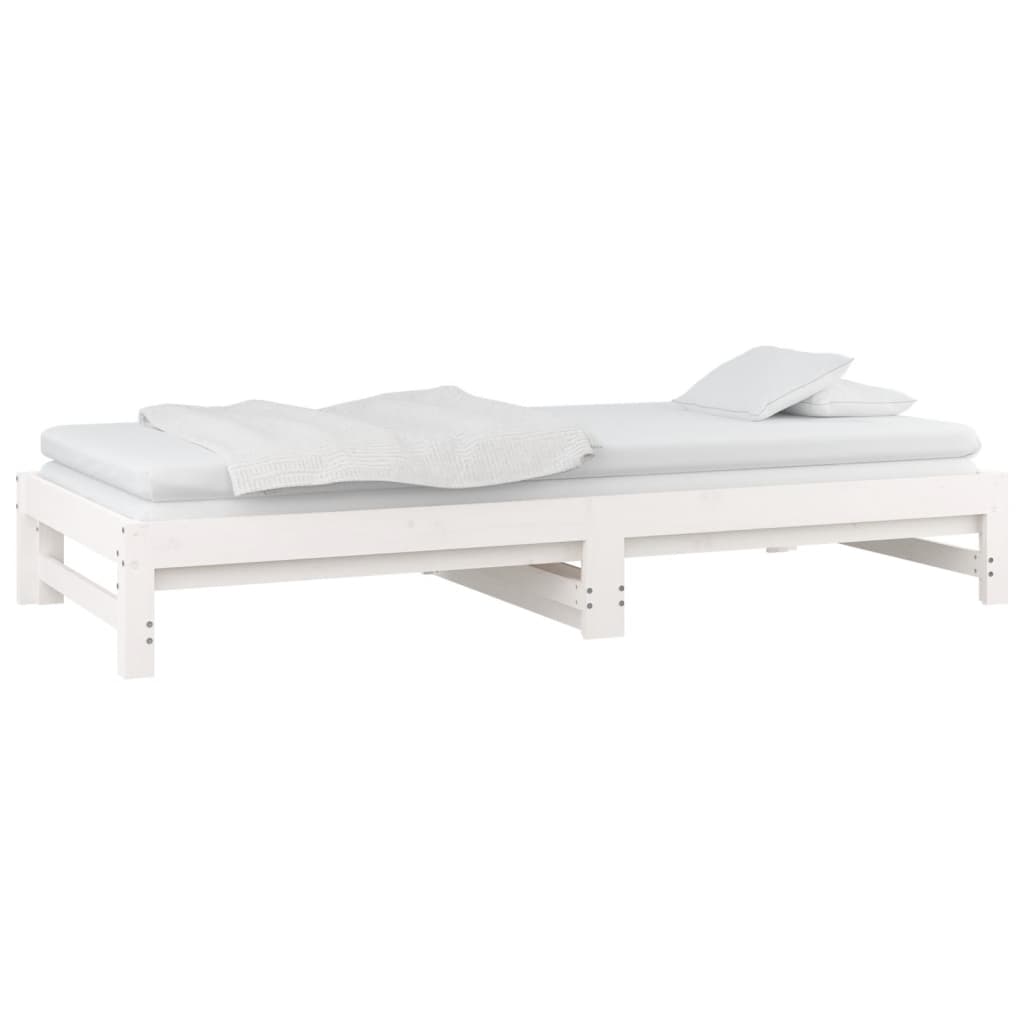 Pull-out Day Bed without Mattress White 2x(90x190) cm