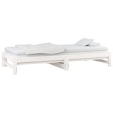 Pull-out Day Bed without Mattress White 2x(90x190) cm