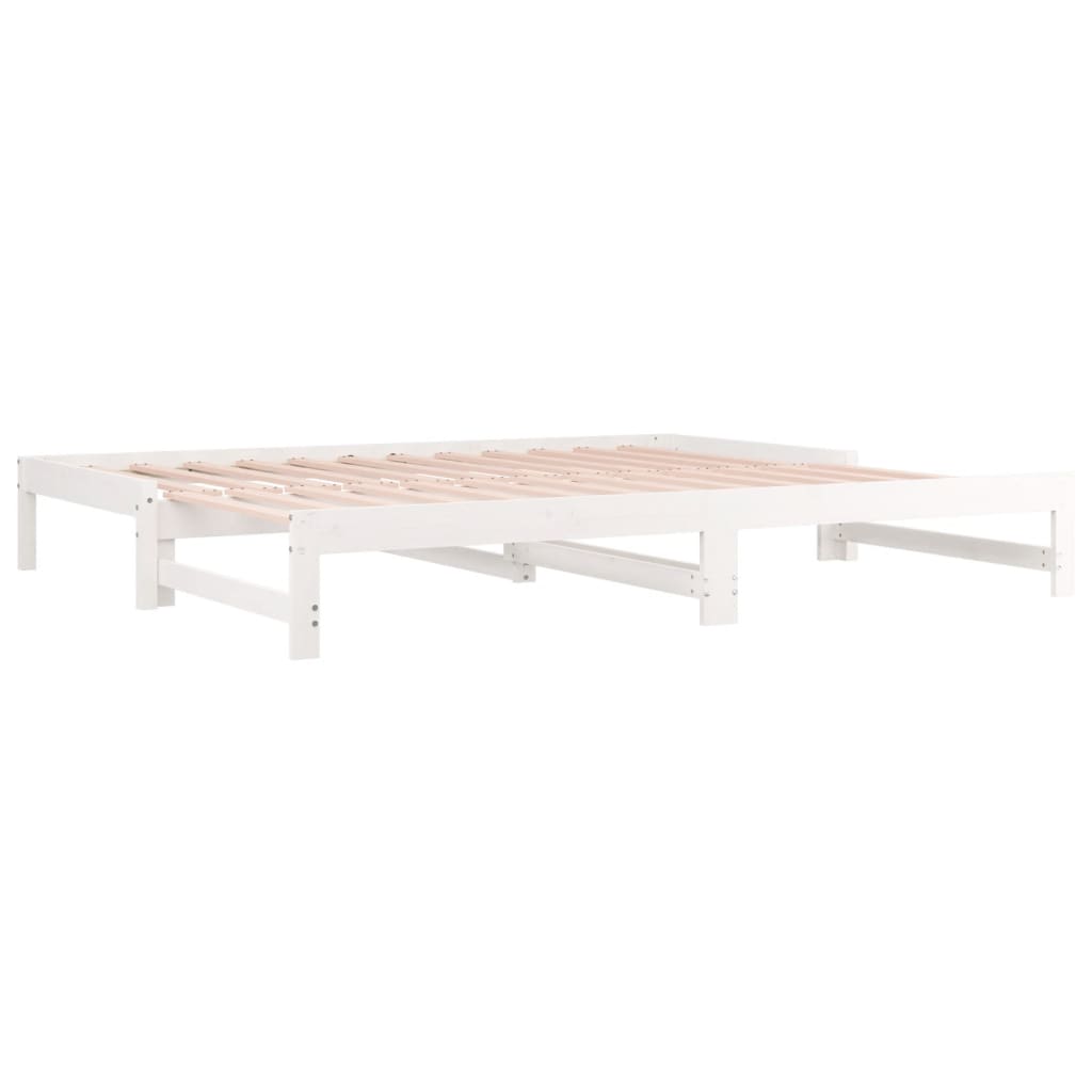 Pull-out Day Bed without Mattress White 2x(90x190) cm