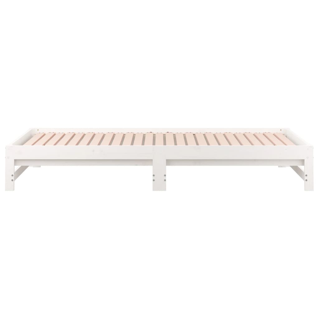 Pull-out Day Bed without Mattress White 2x(90x190) cm