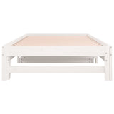 Pull-out Day Bed without Mattress White 2x(90x190) cm - Extra Image
