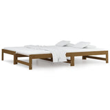 Pull-out Day Bed without Mattress Honey Brown 2x(90x190) cm