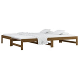 Pull-out Day Bed without Mattress Honey Brown 2x(90x190) cm
