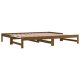 Pull-out Day Bed without Mattress Honey Brown 2x(90x190) cm - Low Angle