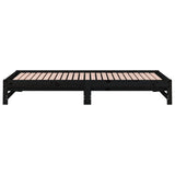 Pull-out Day Bed without Mattress Black 2x(90x190) cm - Extra Image