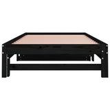 Pull-out Day Bed without Mattress Black 2x(90x190) cm