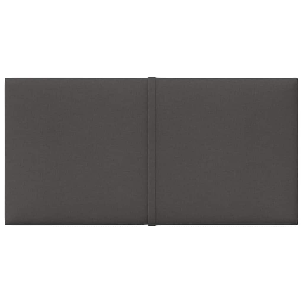 Wall Panels 12 pcs Dark Grey 30x15 cm Fabric 0.54 m²