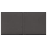 Wall Panels 12 pcs Dark Grey 30x15 cm Fabric 0.54 m² - Side View