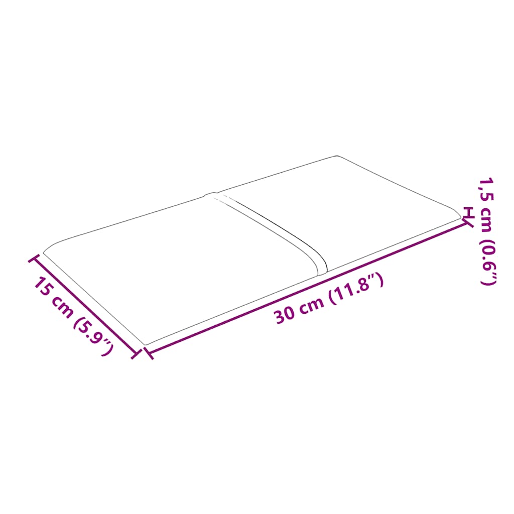 Wall Panels 12 pcs Dark Grey 30x15 cm Fabric 0.54 m²