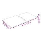 Wall Panels 12 pcs Dark Grey 30x15 cm Fabric 0.54 m² - Low Angle