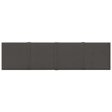 Wall Panels 12 pcs Dark Grey 60x15 cm Fabric 1.08 m² - Side View