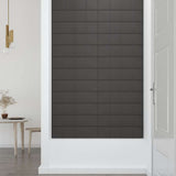 Wall Panels 12 pcs Dark Grey 60x15 cm Fabric 1.08 m² - Rear View