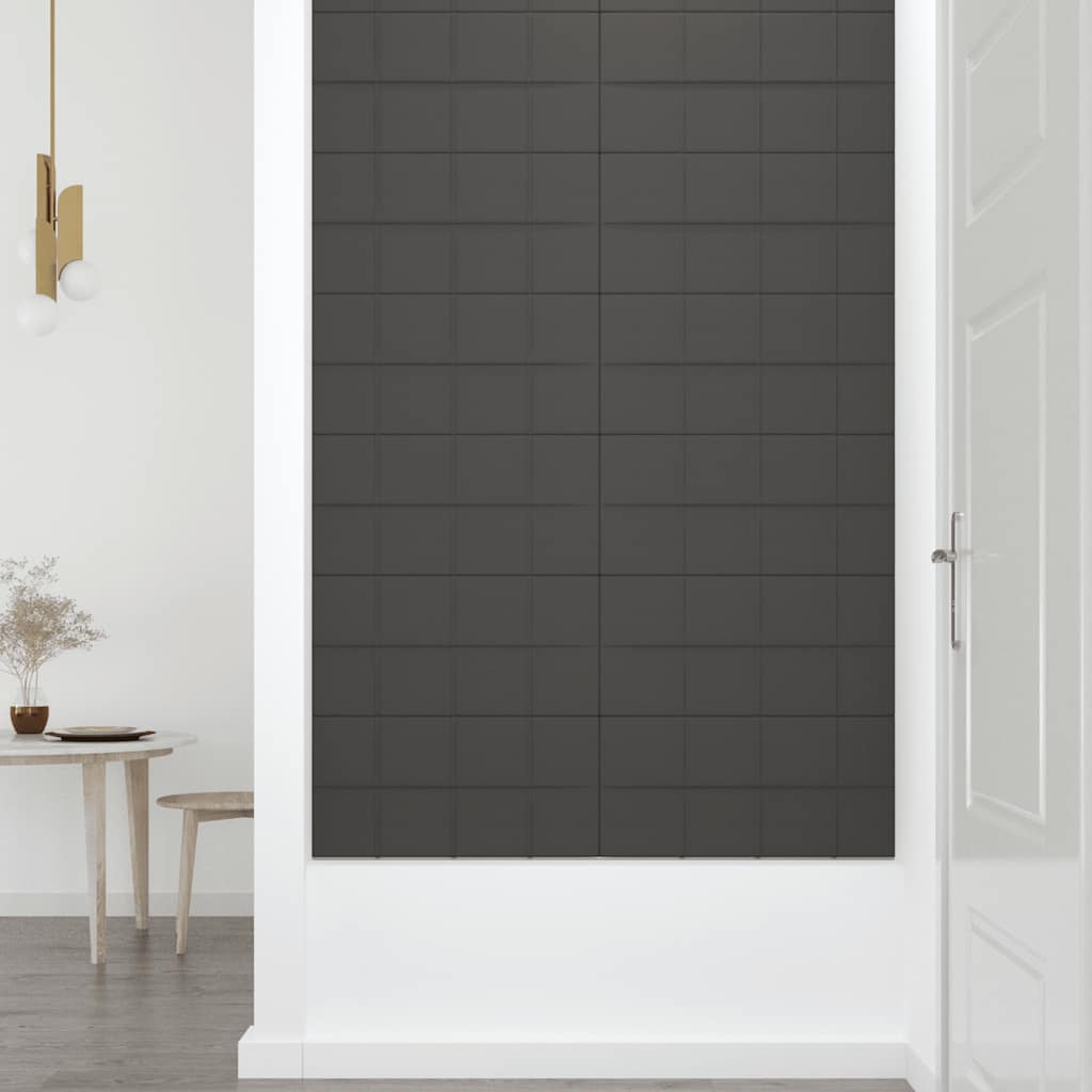 Wall Panels 12 pcs Dark Grey 60x30 cm Fabric 2.16 m²