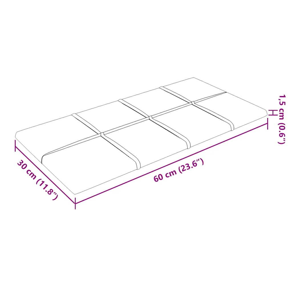 Wall Panels 12 pcs Dark Grey 60x30 cm Fabric 2.16 m²