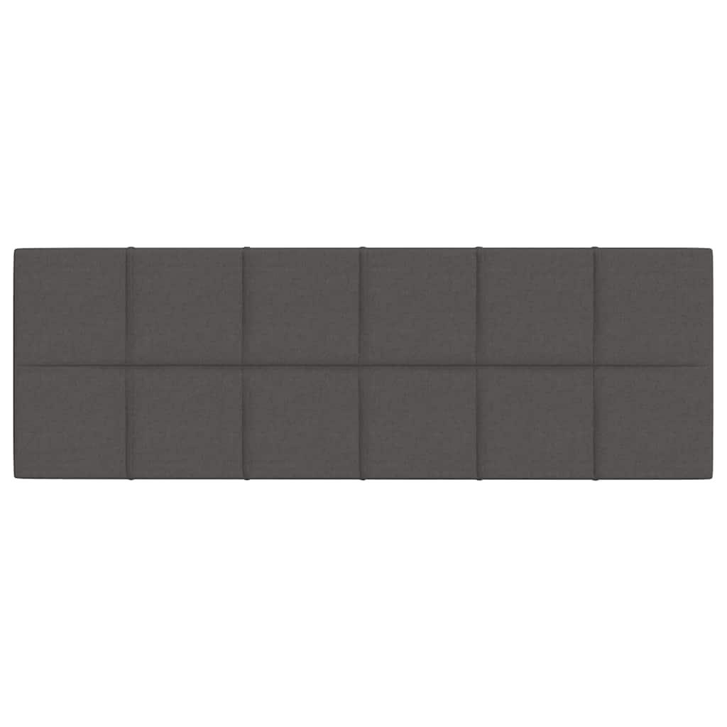 Wall Panels 12 pcs Dark Grey 90x30 cm Fabric 3.24 m²