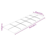 Wall Panels 12 pcs Dark Grey 90x30 cm Fabric 3.24 m² - Low Angle