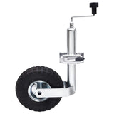 Jockey Wheel for Trailer with Split Clamp 48 mm Galvanised Steel - Front View