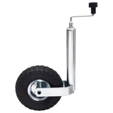 Jockey Wheel for Trailer with Split Clamp 48 mm Galvanised Steel - Side View