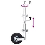 Jockey Wheel for Trailer with Split Clamp 48 mm Galvanised Steel - Low Angle
