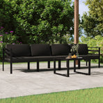 5 Piece Garden Lounge Set with Cushions Aluminium Anthracite