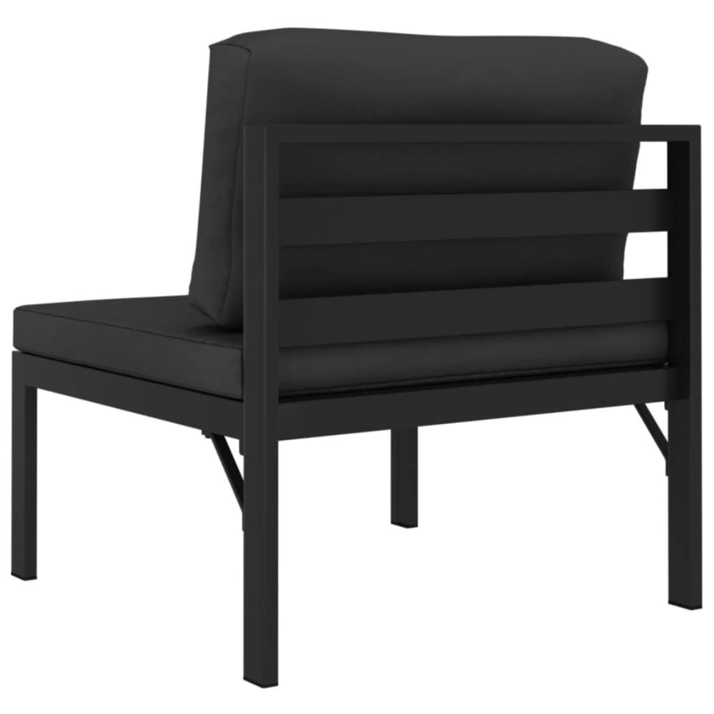 3-Seater Garden Sofa with Cushions Aluminium Anthracite