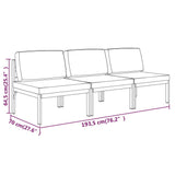 3-Seater Garden Sofa with Cushions Aluminium Anthracite