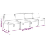 4-Seater Garden Sofa with Cushions Aluminium Anthracite