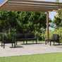 4 Piece Garden Lounge Set with Cushions Aluminium Anthracite