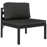 5 Piece Garden Lounge Set with Cushions Aluminium Anthracite - Side View
