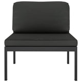 5 Piece Garden Lounge Set with Cushions Aluminium Anthracite - Top-Down View