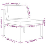 5 Piece Garden Lounge Set with Cushions Aluminium Anthracite - Extra Image