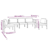 5 Piece Garden Lounge Set with Cushions Aluminium Anthracite