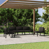 5 Piece Garden Lounge Set with Cushions Aluminium Anthracite