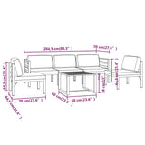 6 Piece Garden Lounge Set with Cushions Aluminium Anthracite
