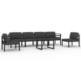 7 Piece Garden Lounge Set with Cushions Aluminium Anthracite