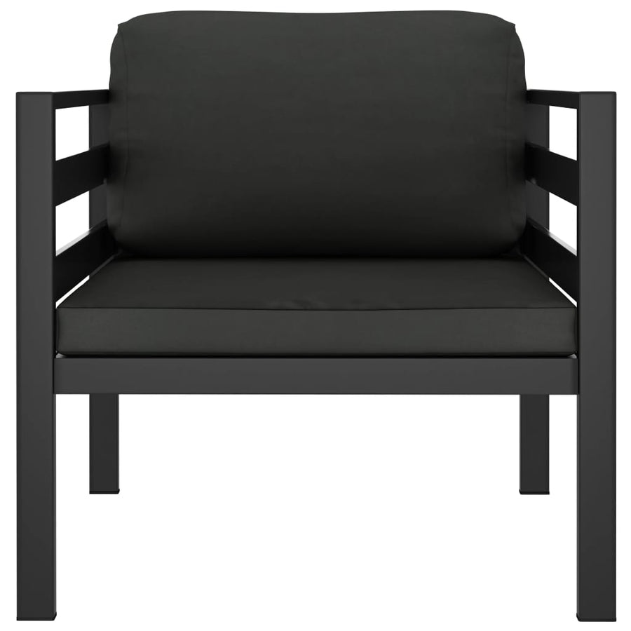 7 Piece Garden Lounge Set with Cushions Aluminium Anthracite
