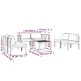 7 Piece Garden Lounge Set with Cushions Aluminium Anthracite