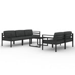 6 Piece Garden Lounge Set with Cushions Aluminium Anthracite