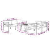 6 Piece Garden Lounge Set with Cushions Aluminium Anthracite - Extra Image