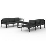 7 Piece Garden Lounge Set with Cushions Aluminium Anthracite