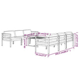 7 Piece Garden Lounge Set with Cushions Aluminium Anthracite