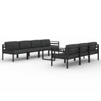 8 Piece Garden Lounge Set with Cushions Aluminium Anthracite